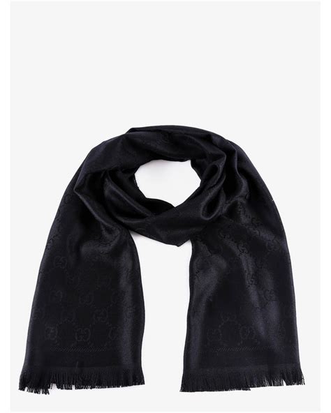 gucci scarf black|gucci wool scarf women's.